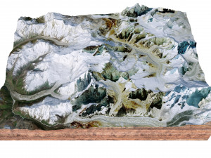 Chomo Lonzo Mountain Tibet China Terrain 3D 모델