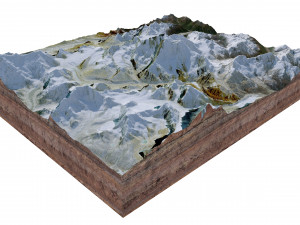 Chomo Lonzo Mountain Tibet China Terrain 3D 모델