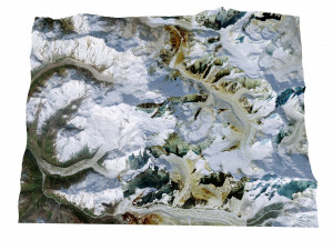 Chomo Lonzo Mountain Tibet China Terrain 3D 모델