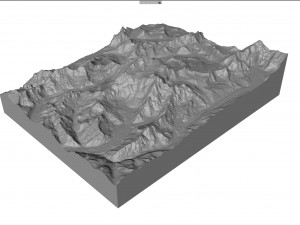 Chomo Lonzo Mountain Tibet China Terrain 3D 모델