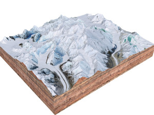 Denali Mountain Alaska USA Terrain  3D Model
