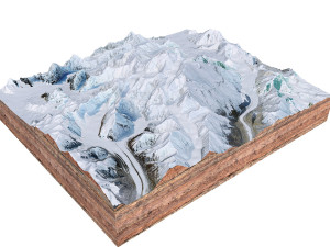 Denali Mountain Alaska USA Terrain 3D Model