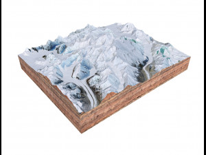 Denali Mountain Alaska USA Terrain Modello 3D