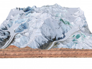 Denali Mountain Alaska USA Terrain Modello 3D