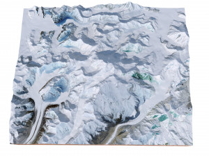 Denali Mountain Alaska USA Terrain Modello 3D
