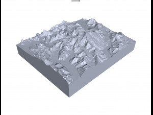 Denali Mountain Alaska USA Terrain Modello 3D