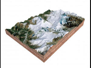 Dhaulagiri Mountain Range Nepal Terrain Modelo 3D