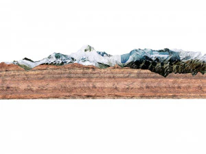Dhaulagiri Mountain Range Nepal Terrain 3D Model