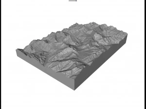 Dhaulagiri Mountain Range Nepal Terrain 3D Model
