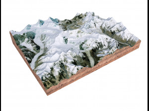 Disteghil Sar Mountain Pakistan Terrain 3D Model