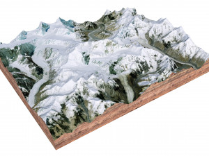 Disteghil Sar Mountain Pakistan Terrain 3D Model