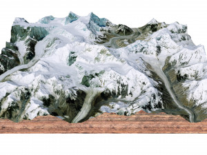 Disteghil Sar Mountain Pakistan Terrain 3D Model