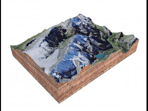 Doldenhorn Alps Switzerland Terrain 3Dモデル