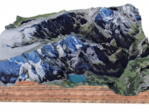 Doldenhorn Alps Switzerland Terrain 3Dモデル