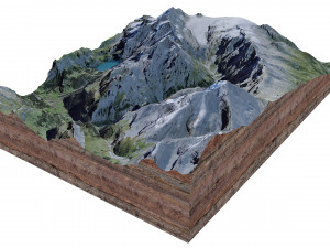 Doldenhorn Alps Switzerland Terrain 3Dモデル