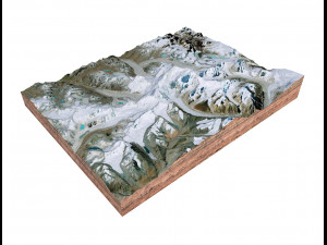 Gangkhar Puensum Mountain China Terrain Modelo 3D
