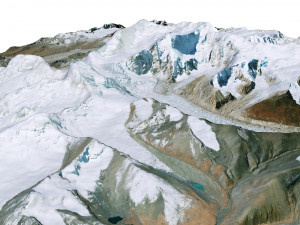 Gangkhar Puensum Mountain China Terrain Modelo 3D