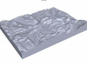 Gangkhar Puensum Mountain China Terrain Modelo 3D