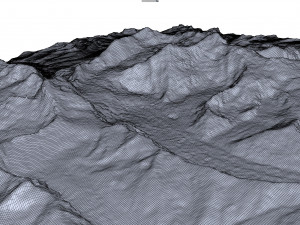 Gangkhar Puensum Mountain China Terrain Modelo 3D