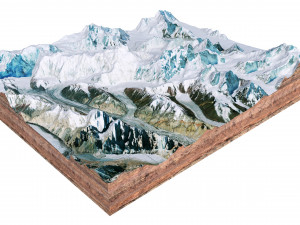 Gasherbrum Mountain Range Pakistan China terrain 3D 모델