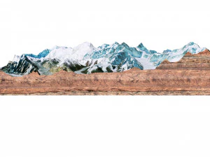 Gasherbrum Mountain Range Pakistan China terrain 3D Model