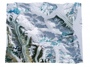 Gasherbrum Mountain Range Pakistan China terrain 3D Model
