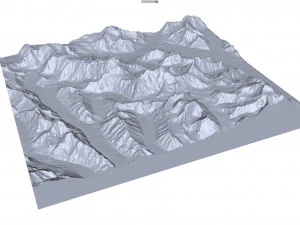 Gasherbrum Mountain Range Pakistan China terrain 3D Model