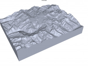 Ghiacciaio dellAdamello Glacier Italy Terrain Modelo 3D