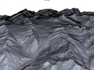 Ghiacciaio dellAdamello Glacier Italy Terrain Modelo 3D