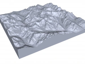 Glacier Mestia Svaneti Georgia Terrain 3D Model