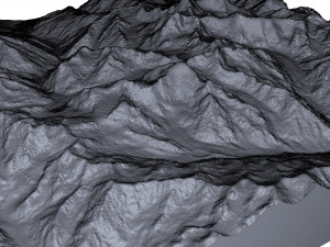 Glacier Mestia Svaneti Georgia Terrain 3D Model