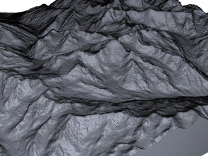 Glacier Mestia Svaneti Georgia Terrain 3D Model