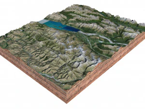Glenorchy New Zealand Terrain 3D Model