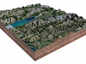 Glenorchy New Zealand Terrain 3D Model