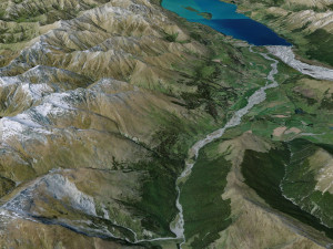 Glenorchy New Zealand Terrain Modello 3D