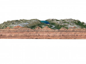 Glenorchy New Zealand Terrain Modello 3D