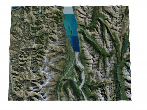 Glenorchy New Zealand Terrain 3D Model