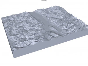 Glenorchy New Zealand Terrain 3D Model
