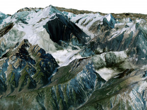 Gonggar Mountain Tibet China Terrain Modelo 3D
