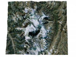 Gonggar Mountain Tibet China Terrain Modelo 3D