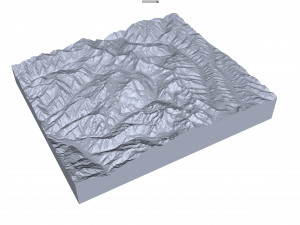 Gonggar Mountain Tibet China Terrain Modelo 3D