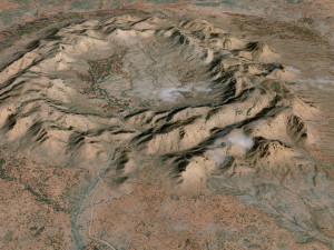 Gosses Bluff Crater Australia Terrain Modèle 3D