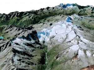 Gran Paradiso Graian Alps Italy Terrain Modelo 3D