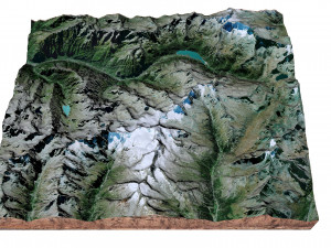 Gran Paradiso Graian Alps Italy Terrain Modelo 3D