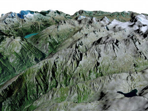 Gran Paradiso Graian Alps Italy Terrain Modelo 3D