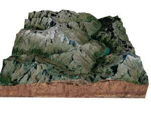 Gran Paradiso Graian Alps Italy Terrain Modelo 3D