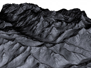 Grandes Jorasses Alps Terrain 3D 模型