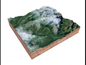 Guttannen Switzerland Terrain 3D मॉडल