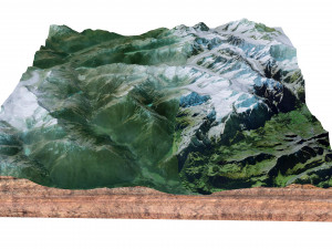 Guttannen Switzerland Terrain 3D मॉडल