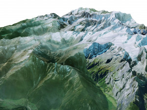 Guttannen Switzerland Terrain 3D मॉडल